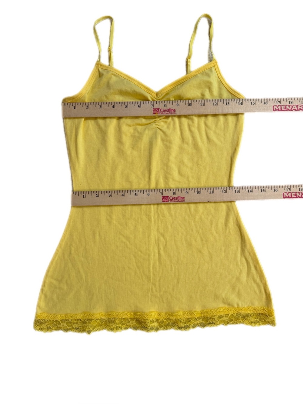 Maurice’s medium yellow lace hem tank top nwot - Picture 4 of 6